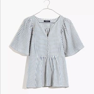 Madewell Women’s Courtyard Flutter-sleeve Top Size XL